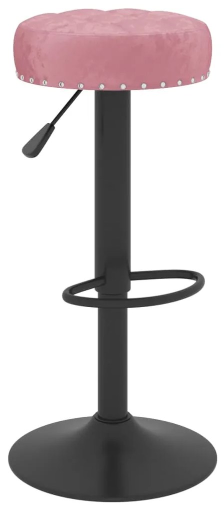 Bancos de bar 2 pcs veludo rosa