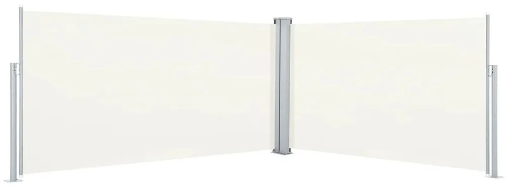 vidaXL Toldo lateral retrátil 160x600 cm cor creme