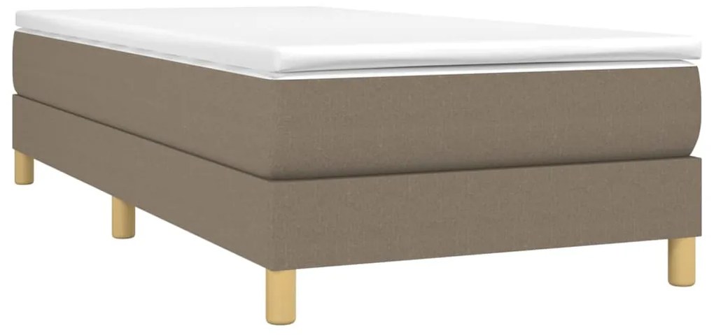 Estrutura de cama 90x200 cm tecido cinza-acastanhado