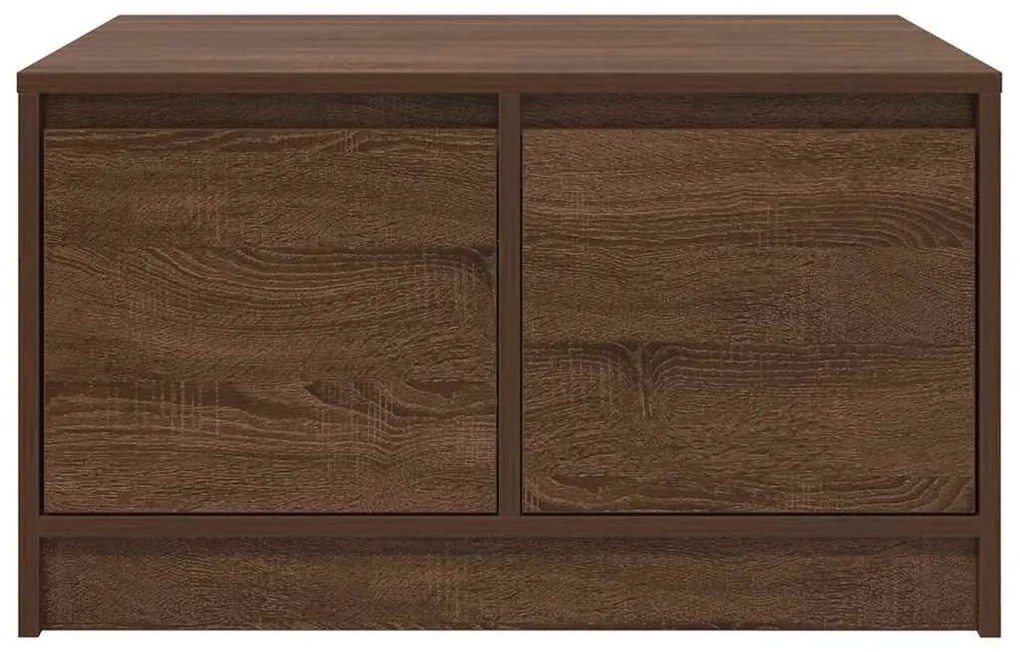 Mesa de centro com gavetas 70,5x70x40 cm carvalho castanho