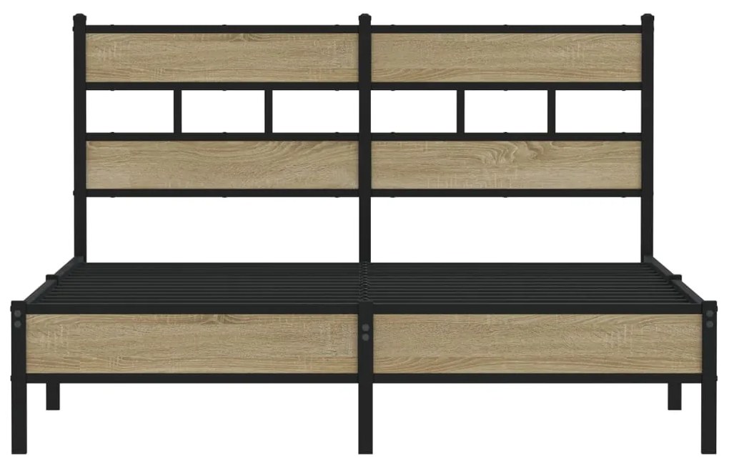 Estrutura cama s/ colchão derivados de madeira carvalho sonoma