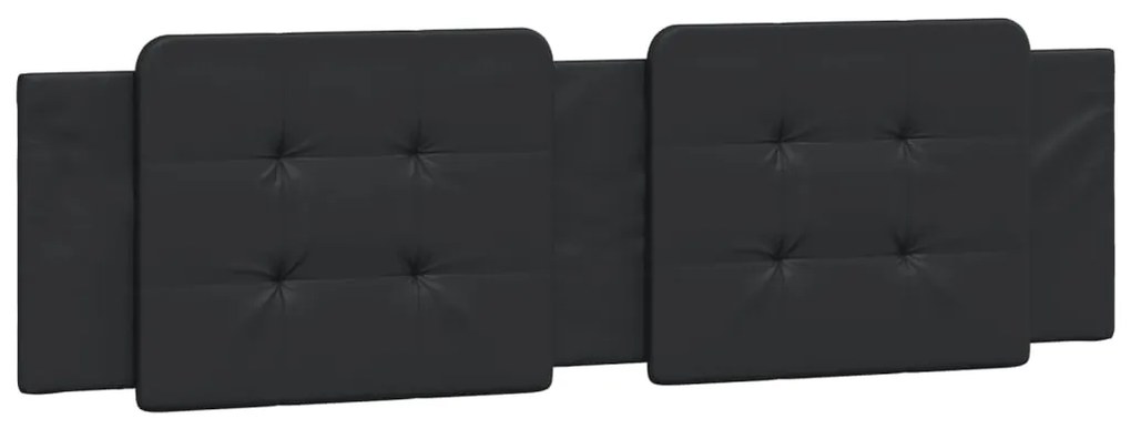 Cama com colchão 180x200 cm couro artificial preto