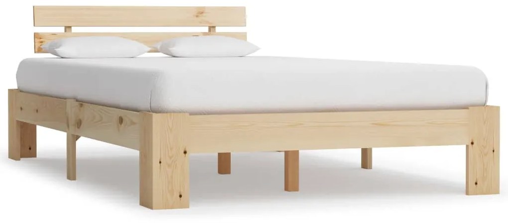 283163 vidaXL Estrutura de cama 140x200 cm pinho maciço