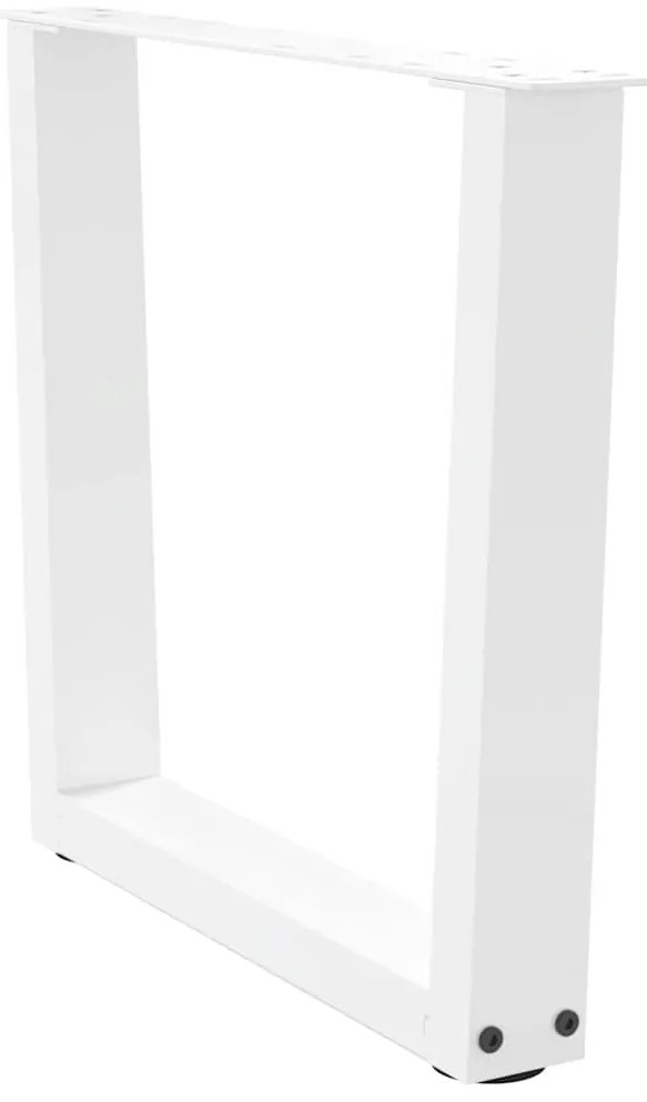Pés para mesa de centro em V, 2 peças, branco, 50x (42-43,3) cm, aço