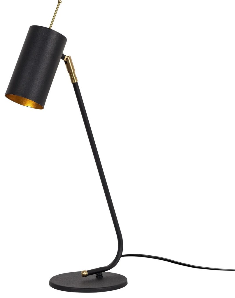 Candeeiro de Mesa Sivani – Preto e Dourado – 8 x 26 cm