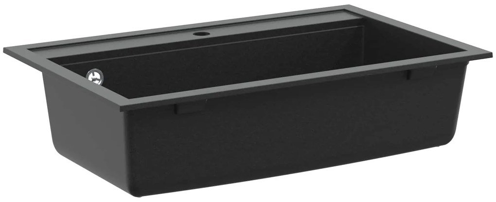 vidaXL Pia Preto 795 x 505 mm Granito