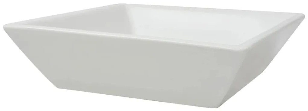 Lavatório quadrado branco cerâmica 41,5x41,5x12 cm
