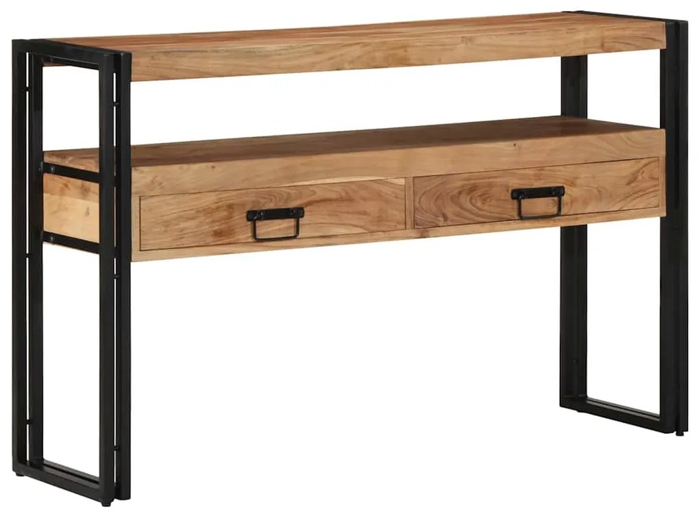 vidaXL Aparador Castanho 120 x 33 x 75 cm Madeira Sólida de Acácia