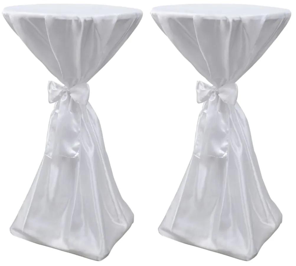 Toalha de mesa com fita, 70 cm / 2 peças, Branca