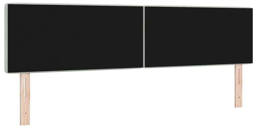 Cabeceira LED com botão de cristal, acolchoada em cinza claro de 90 cm