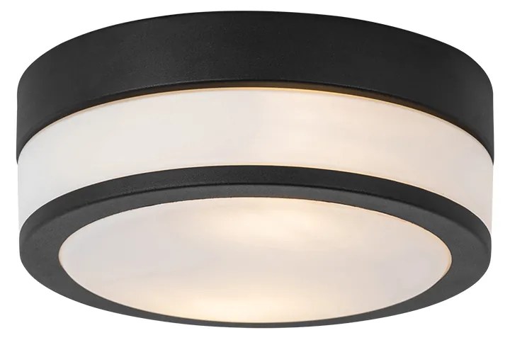 Candeeiro de tecto clássico exterior preto 23 cm IP44 - Flavi Clássico / Antigo