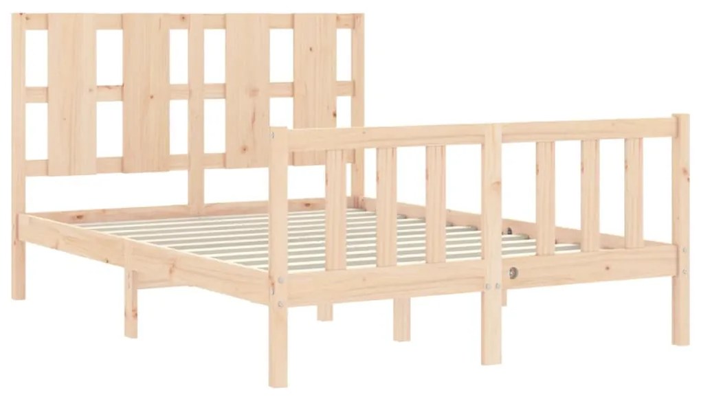 Cama sem colchão 140x190 cm madeira de pinho maciça