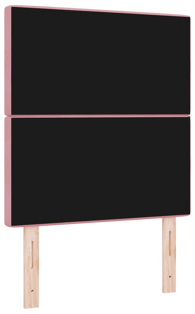 Cabeceira vidaXL Cristal Botão Tufted Rosa 80 cm Veludo, Cabeceira vid
