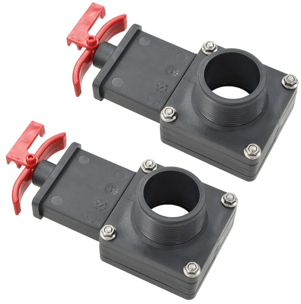 Válvula de regulação para piscina 2 pcs 38 mm