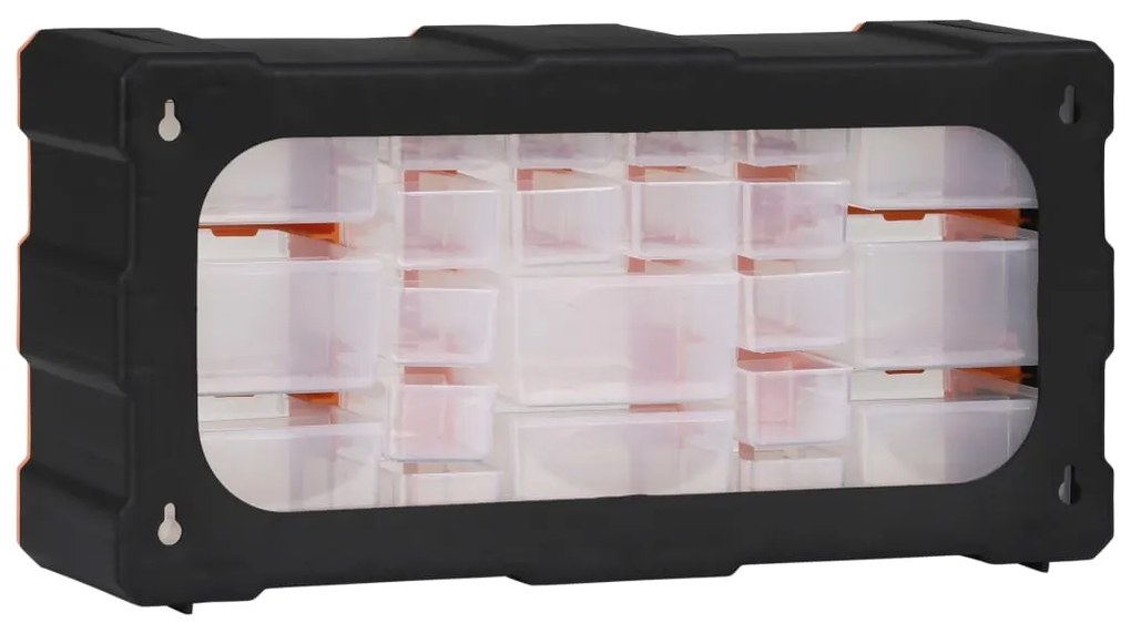 Caixa organizadora com 22 gavetas 49x16x25,5 cm