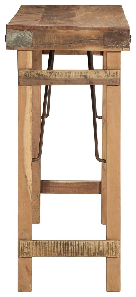 Mesa de Console vidaXL 110x35x76 cm Madeira recuperada