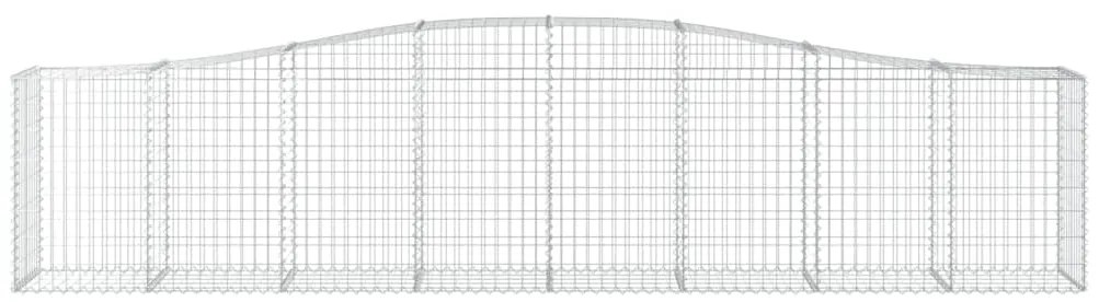 Cestos gabião arqueados 5 pcs 400x50x80/100cm ferro galvanizado