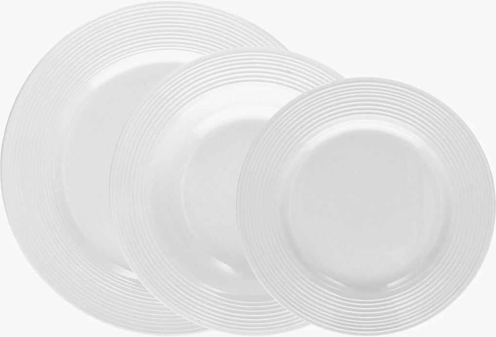 Conjunto de loiça em porcelana Polis, 6 pessoas, conjunto de 18