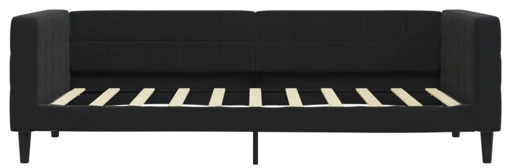 Sofá-cama com gavetão 90x190 cm veludo preto