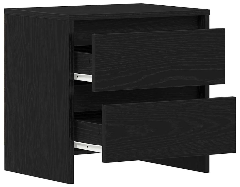 móvel de cabeceira vidaXL Preto Carvalho 45x34x44,5 cm Madeira de Enge