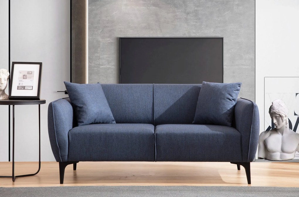 Sofá de 2 Lugares Belissimo – Azul – 160x67x95 cm
