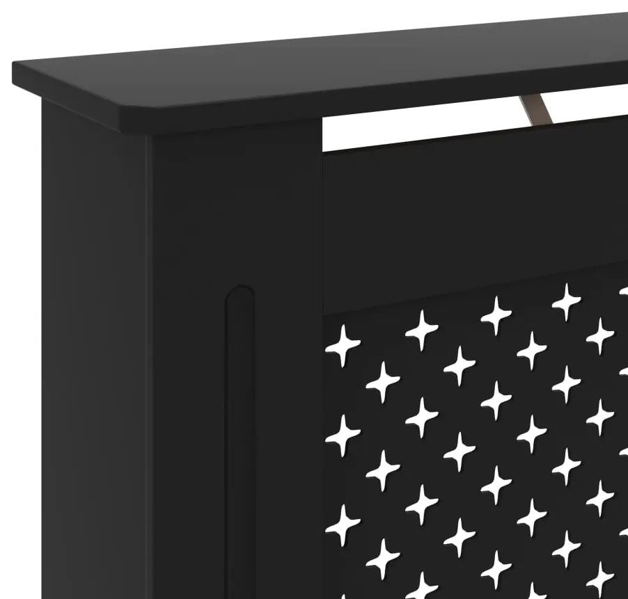 Cobertura de radiador 152x19x81,5 cm MDF preto