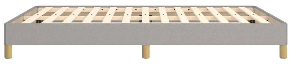 Estrutura de cama sem colchão 140x200 cm tecido cinzento-claro