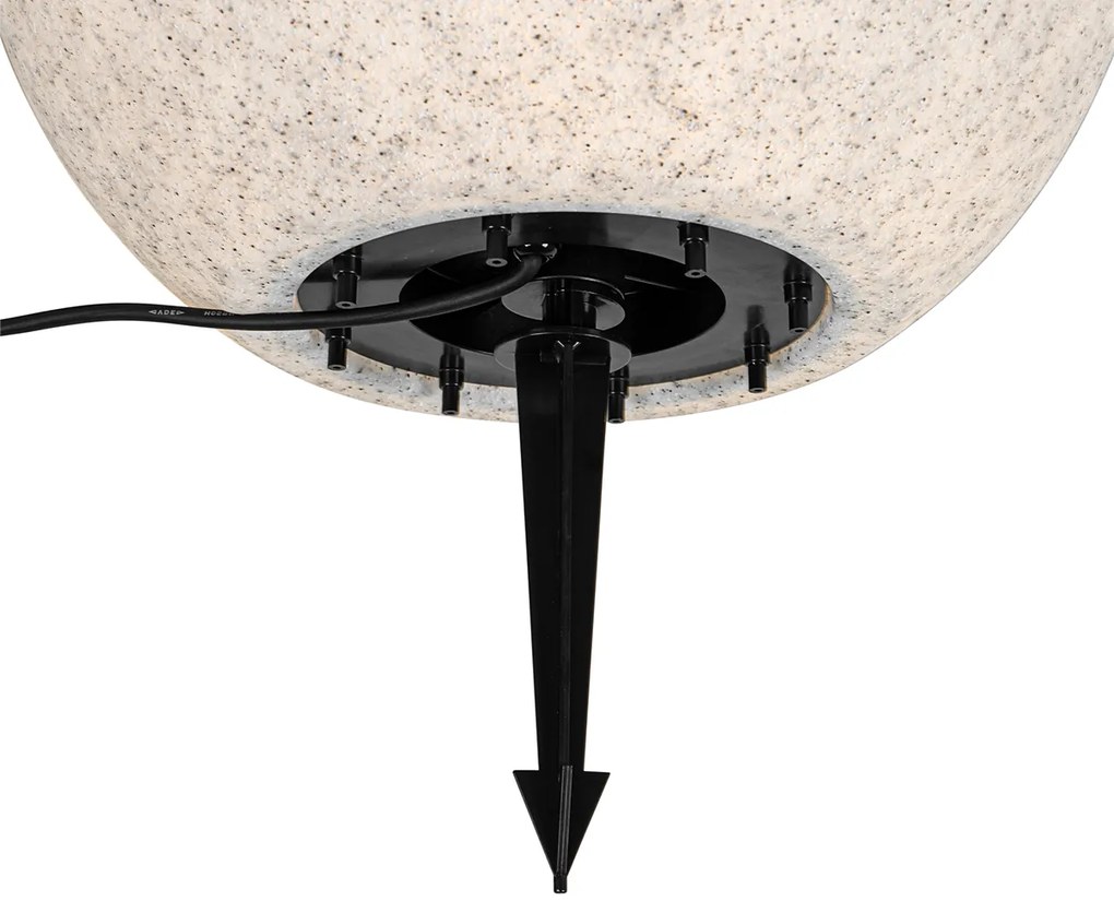 Candeeiro de exterior inteligente cinzento 45 cm IP65 com LED - Nura Moderno