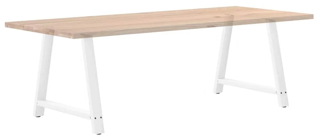 Pés para mesa de jantar em formato A, 2 peças, branco, 100x(72-73) cm,
