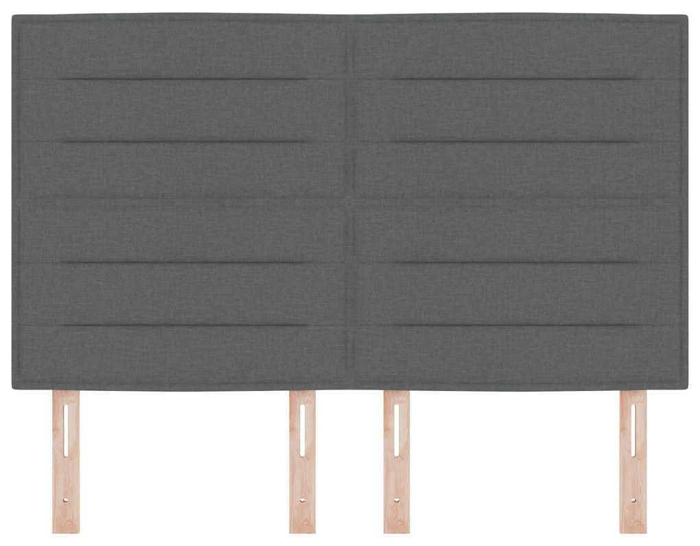 Cabeceira Design Lines Cinza Escuro 140 cm Tecido