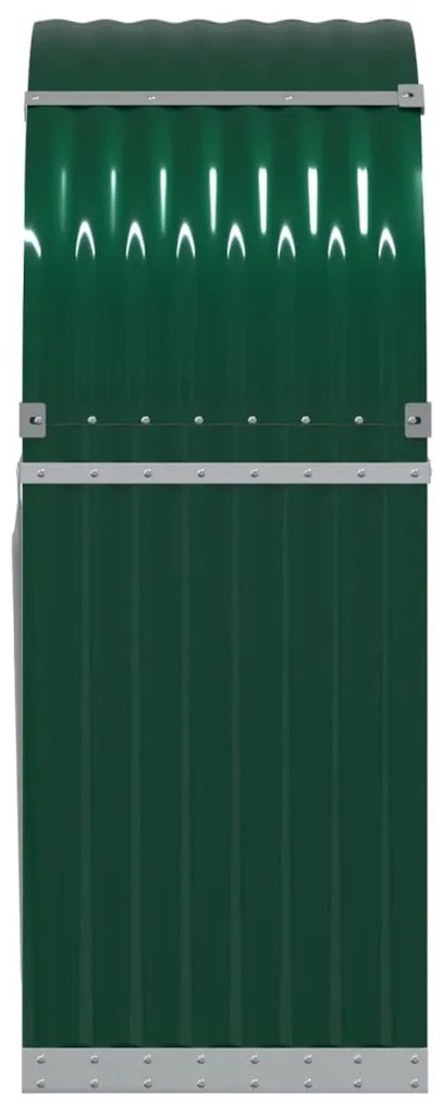 Suporte de lenha 80x45x120 cm aço galvanizado verde