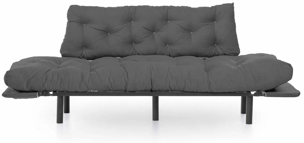 Sofá-Cama de 3 Lugares Nitta – Cinzento – 185x85x70 cm