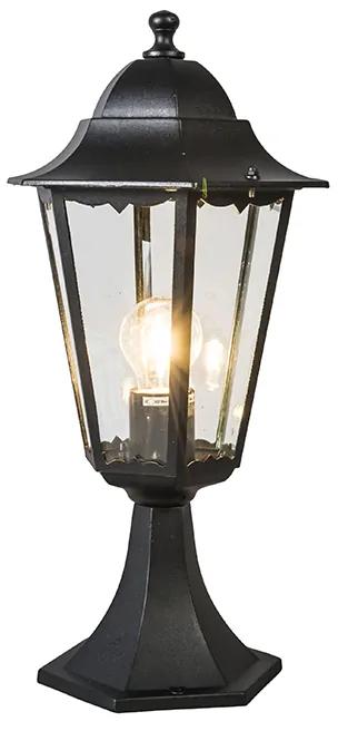 Lanterna de exterior clássica com pedestal preto IP44 - Nova Orleães Clássico / Antigo,Country / Rústico