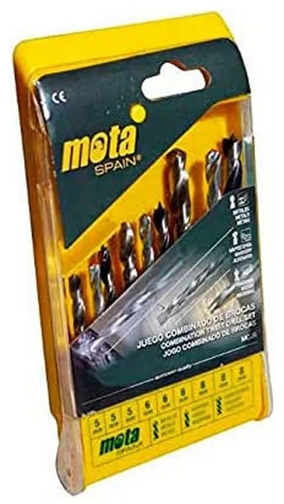 Conjunto de brocas Mota mcj9 Widia Metal 9 Peças Tungsténio Multiusos