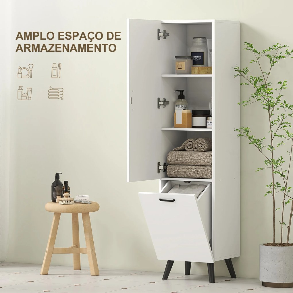 Coluna Casa de Banho Armário Alto Casa de Banho Estreito com 2 Portas