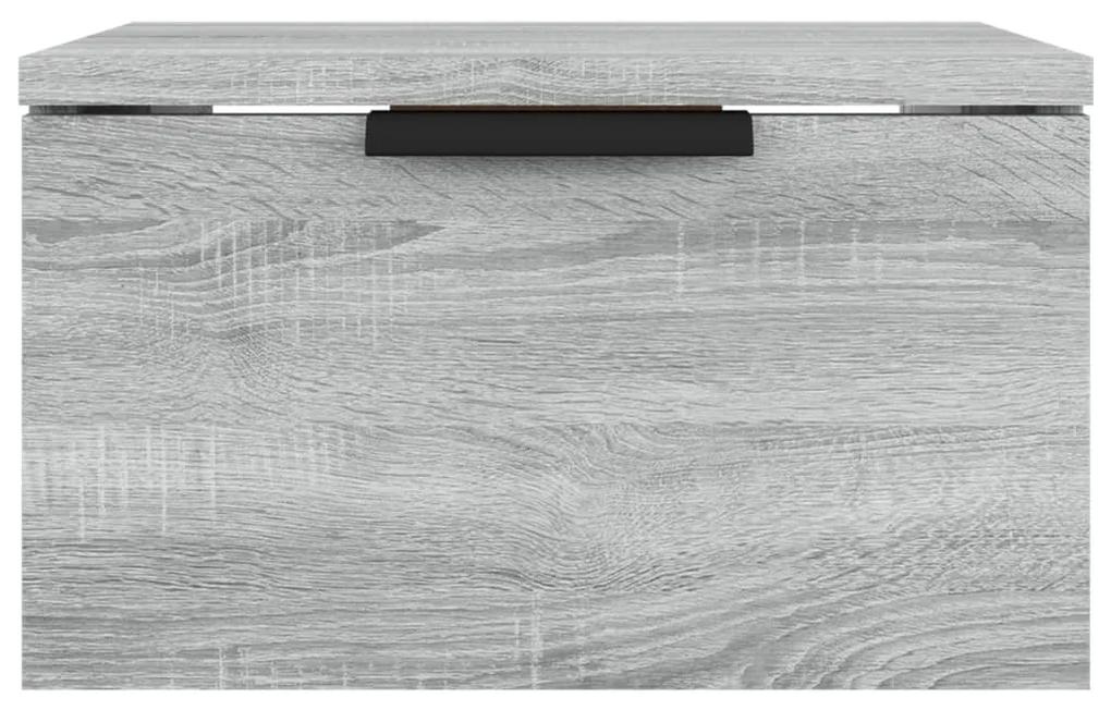 Mesas de cabeceira de parede 2 pcs 34x30x20 cm sonoma cinza