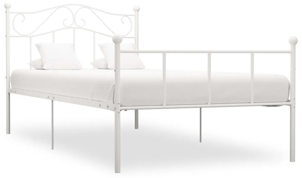 284517 vidaXL Estrutura de cama 100x200 cm metal branco
