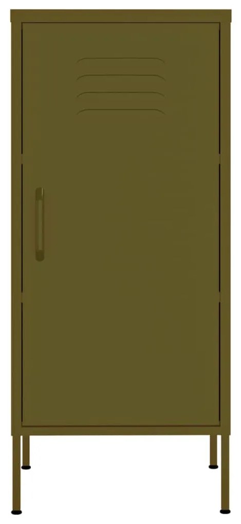Armário de arrumação aço 42,5x35x101,5 cm verde-azeitona
