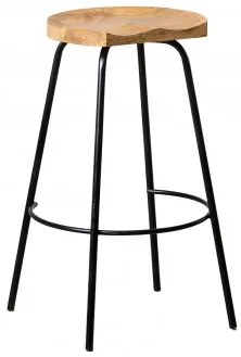 Banco Alto 75 Cm Em Madeira Darcko Preto - Sklum