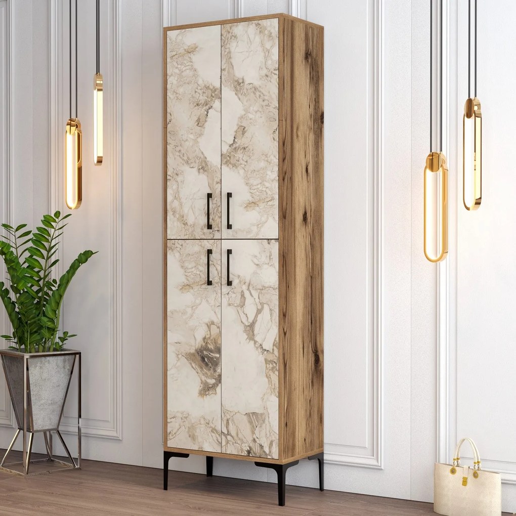 Sapateira Berlin – Nogueira/Branco – 60 cm x 200 cm x 35 cm