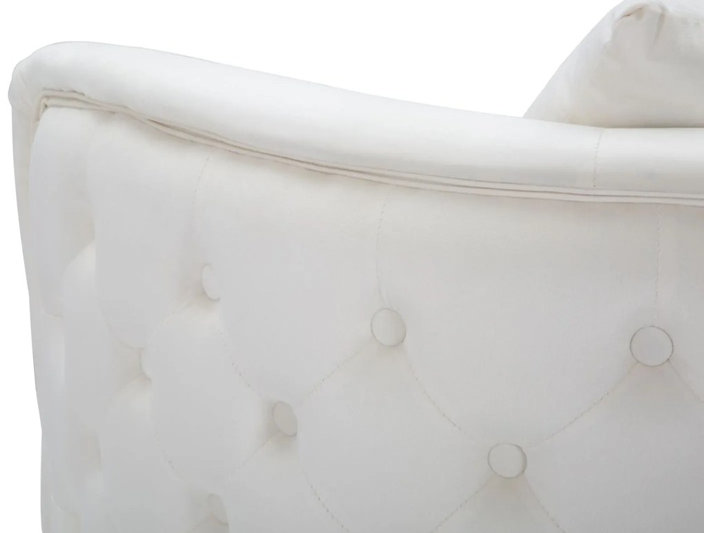 POLTRONA BUCAREST 76X74X73 CM CREME E DOURADO