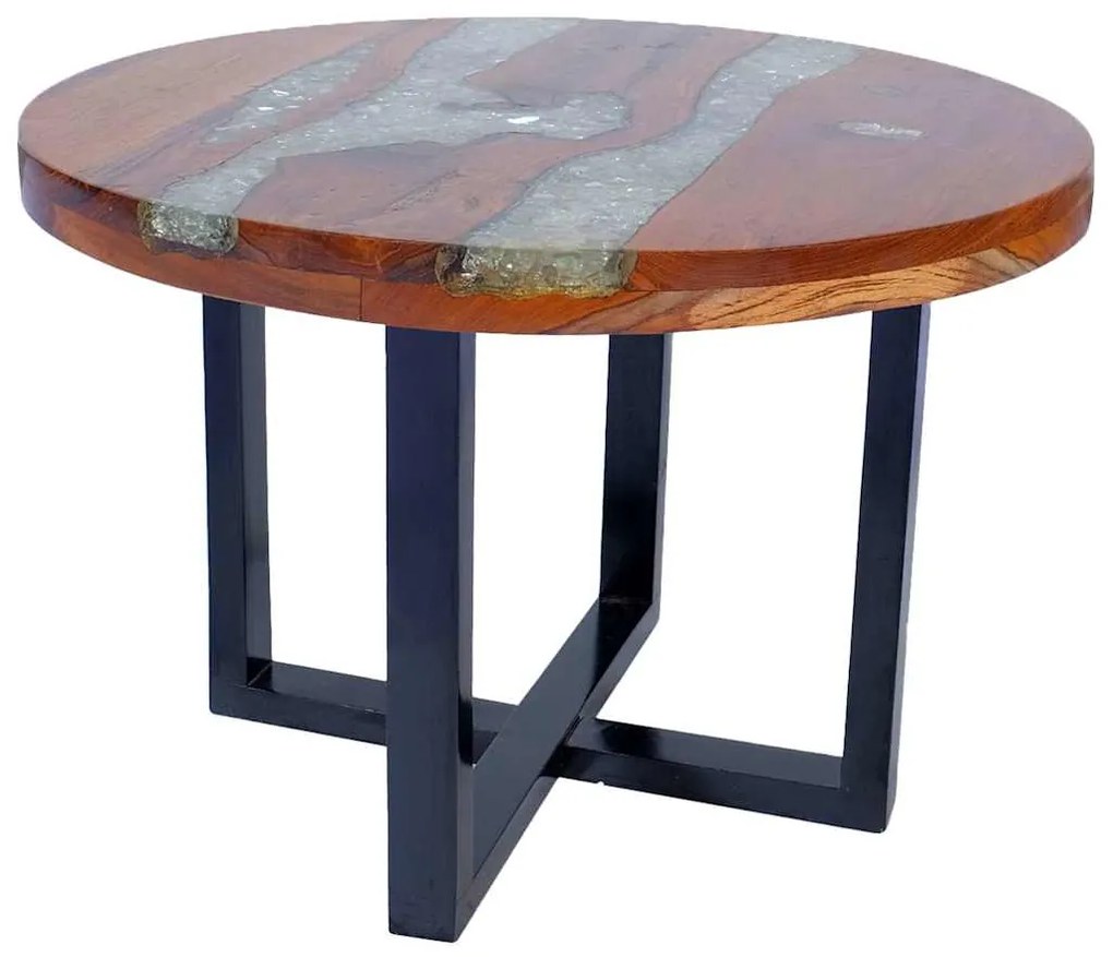 Mesa de centro em resina de teca 60 cm