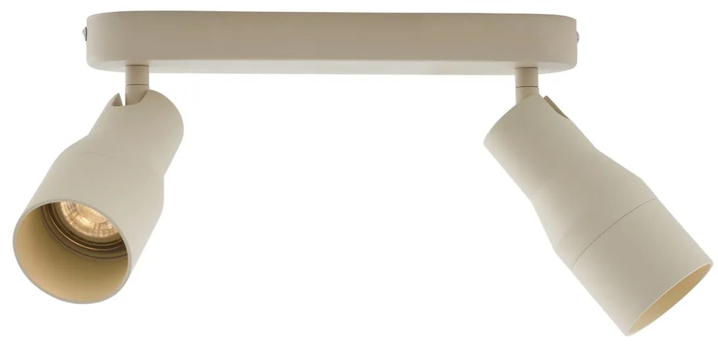 Foco de teto arredondado bege GU10 50mm 2-luzes - Stanley