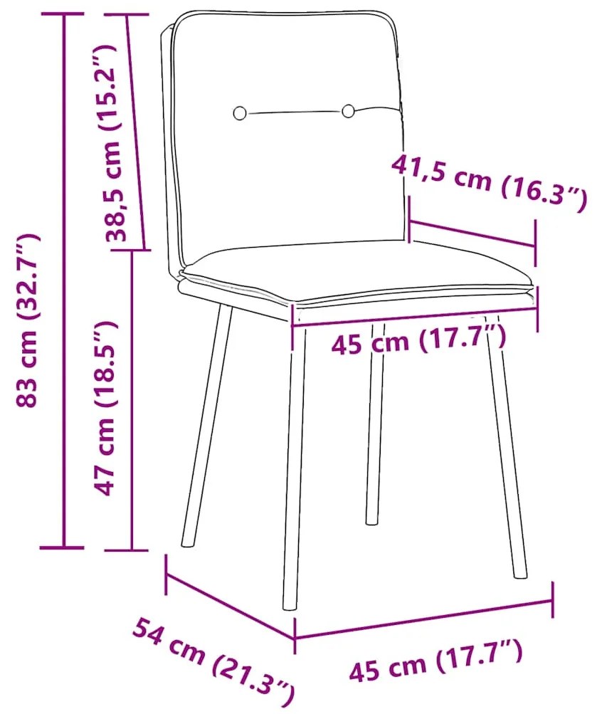 Cadeiras de jantar 2 pcs veludo cinzento-escuro