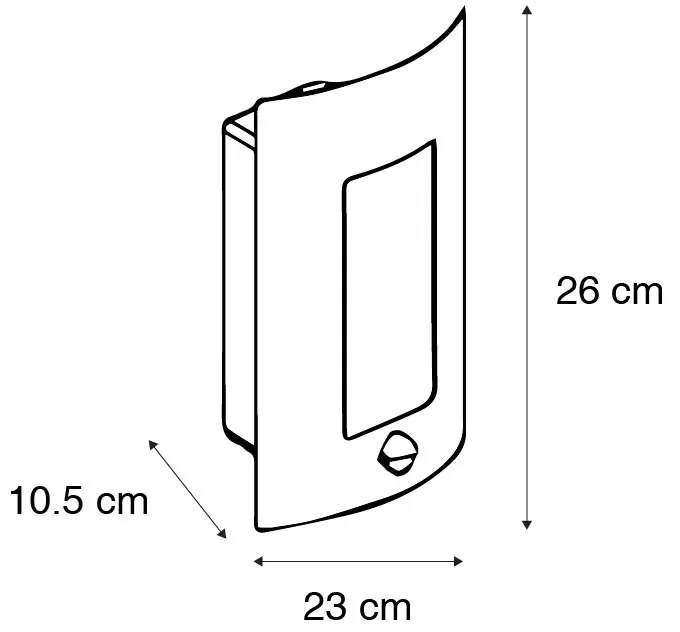 Candeeiro de parede moderno para exterior em aço com sensor de movimento IP44 - Emmerald 1 Moderno