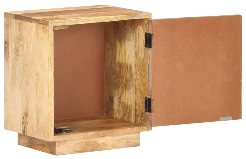 Mesa de cabeceira 40x30x45 cm madeira de mangueira maciça