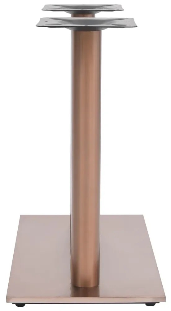 Perna para mesa de bistrô 70x40x72 cm aço inoxidável cor bronze