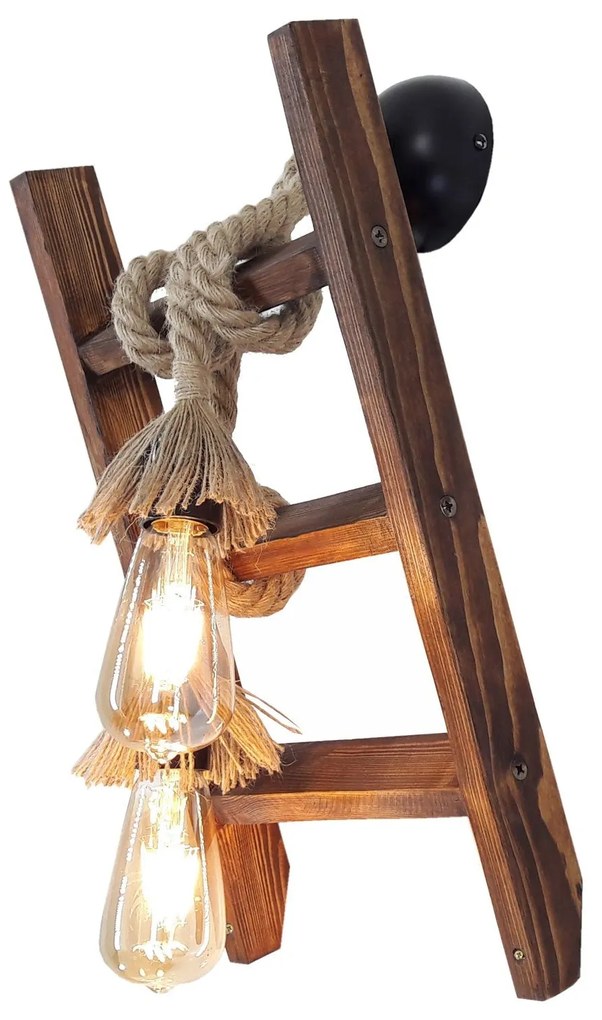 Aplique de Parede Merdiven – Nogueira – 45 x 25 x 23 cm