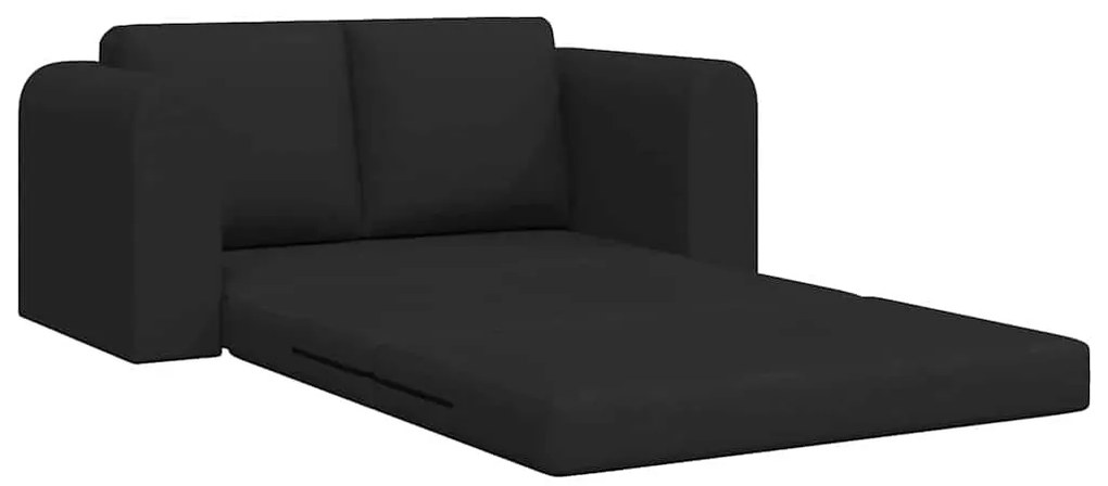 Sofá-Cama de Chão 2 em 1 Preto 148x71x83 cm Tecido