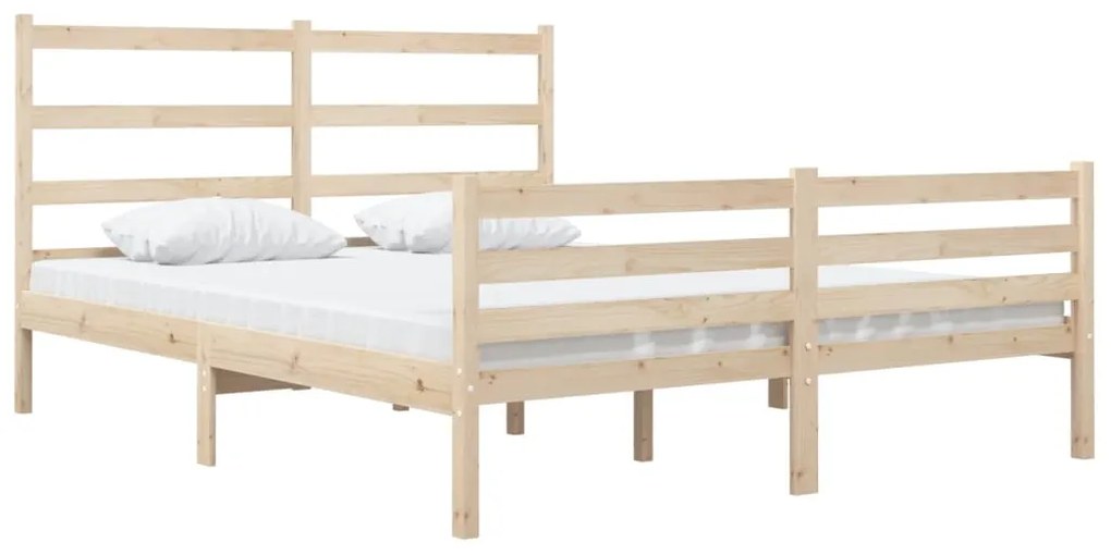 Estrutura de cama pequena casal 120x190 cm pinho maciço